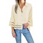 Ladies Bell Sleeve Button-Down Shirt