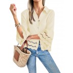 Ladies Bell Sleeve Button-Down Shirt