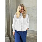 Women's Lace Trim Button-Down Shirt
