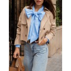 Women's blue plaid shirt